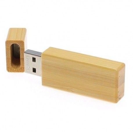 Memorias USB Rectangular Bambú