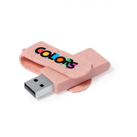Memoria USB Giratoria Fibra Trigo Colors 2.0 ASIA